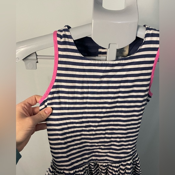 Lands end‎ Striped Navy and Pink Kids Dress girls size 8 - Picture 5 of 11